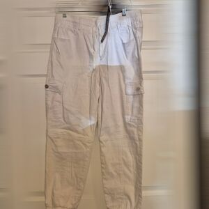 Monkey Ride Pull On White Cargo Pants Juniors Size 15 Boho Streetwear